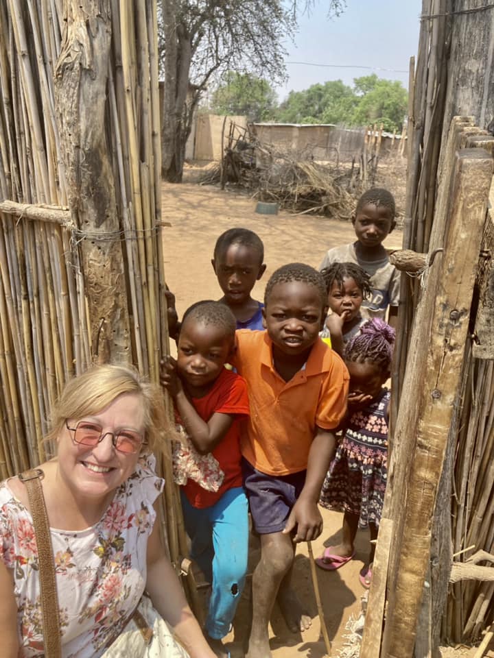 Visiting a village in Africa